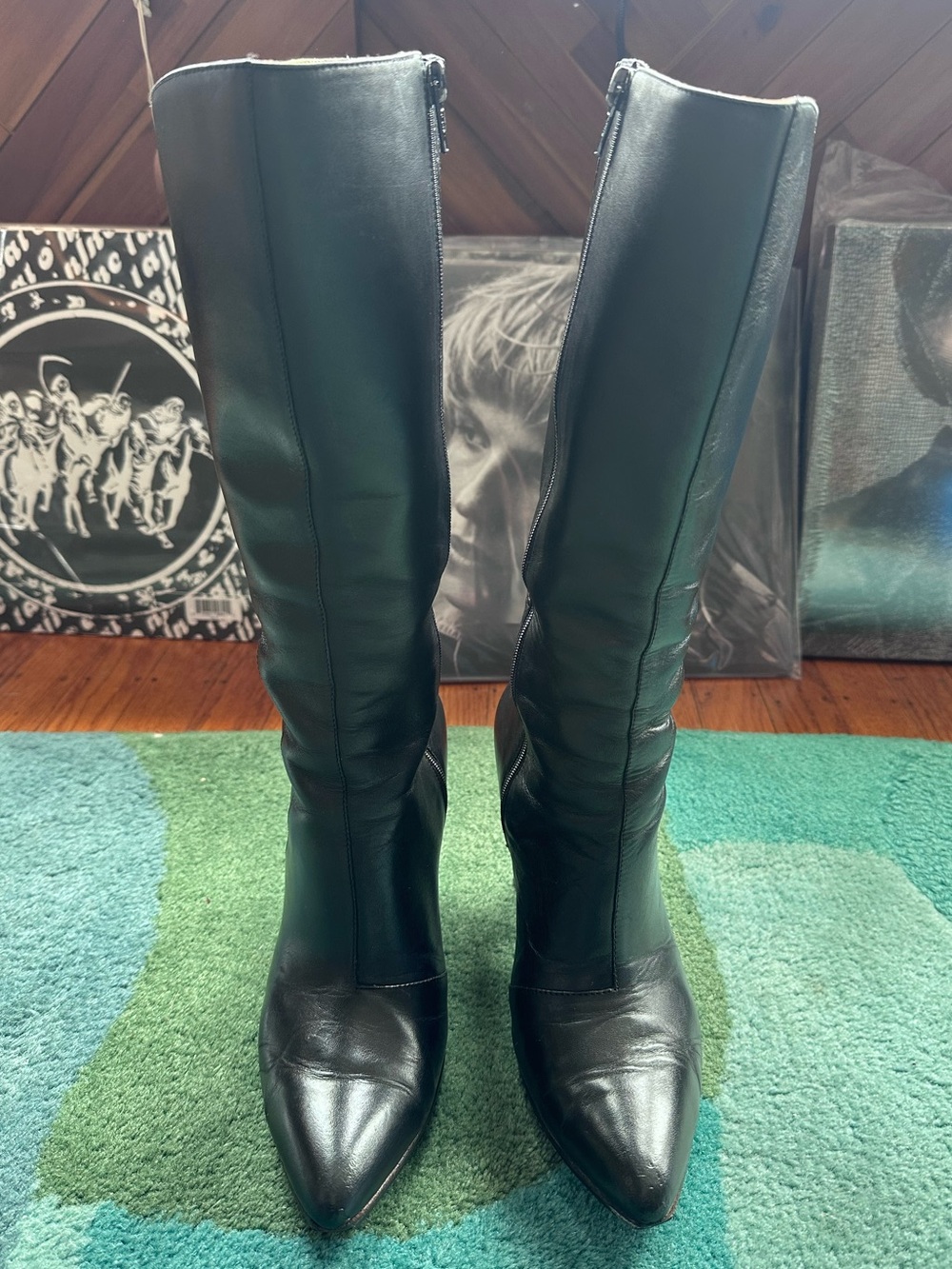 Fluevog Elegant Conversations Jillian black heeled midcalf boot -7 (fits 6.5/6) - Picture 4 of 16